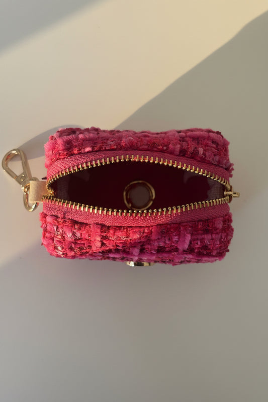 Kotbeutelhalter Rosé Tweed
