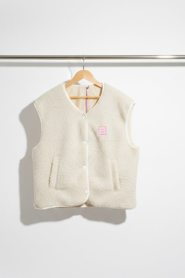 Cozy Teddyweste Cream