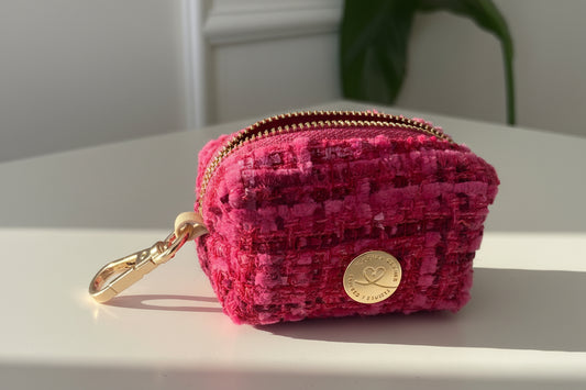 Kotbeutelhalter Rosé Tweed