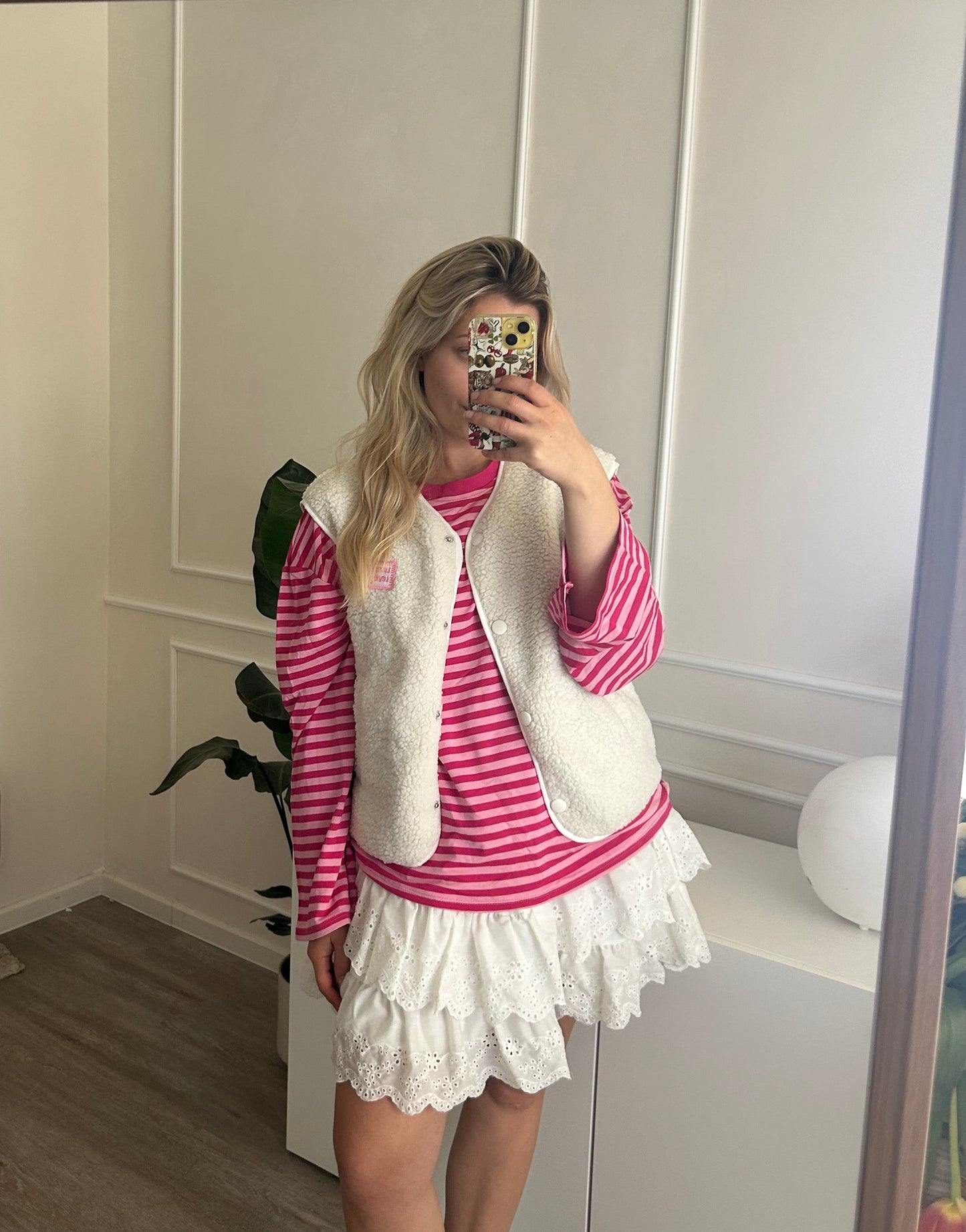 Cozy Teddyweste Cream